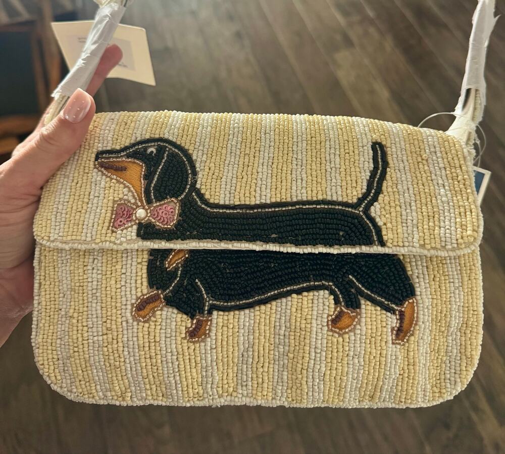 Dachshund Beaded Purse